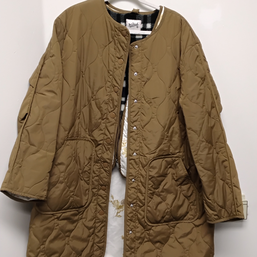 Woolrich Tan Quilted And Floral Jacket And Vest Combo #165